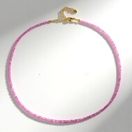 Collar en plata con Zafiro rosado