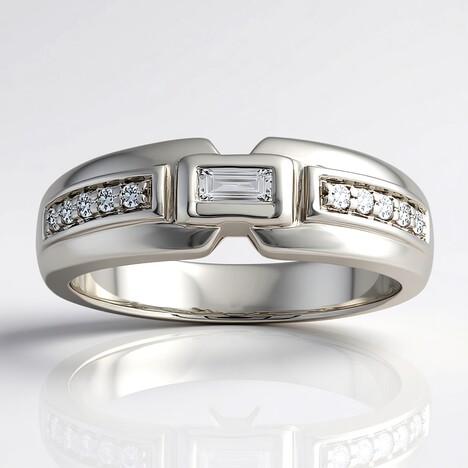 Anello in oro con Diamante IF (D) (Annette)