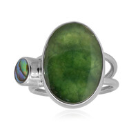Anello in argento con Calcedonio Tartarugato (Bali Barong)