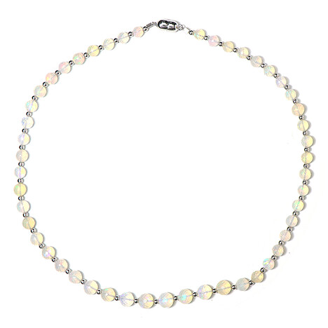 Welo Opal Silver Necklace (Riya)