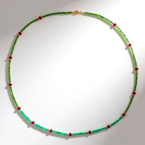 Collana in argento con Quarzo Ciliegia (Riya)