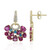 Boucles d'oreilles en or et Tourmaline rose (Adela Gold)