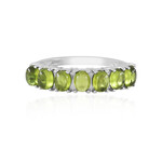 Anillo en plata con Vesuvianita