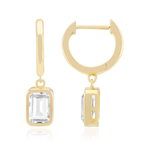 Orecchini in argento con Topazio Bianco