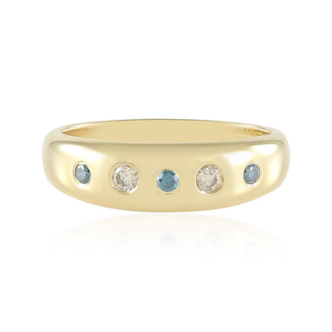 I2 Brillant-Silberring