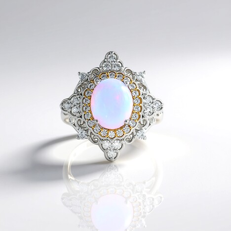 Anello in argento con Opale di Welo (Dallas Prince Designs)