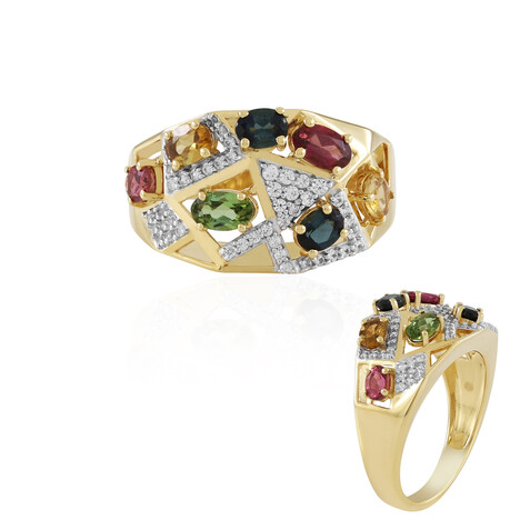 Bague en argent et Tourmaline rose du Brésil  (Ornaments by de Melo)