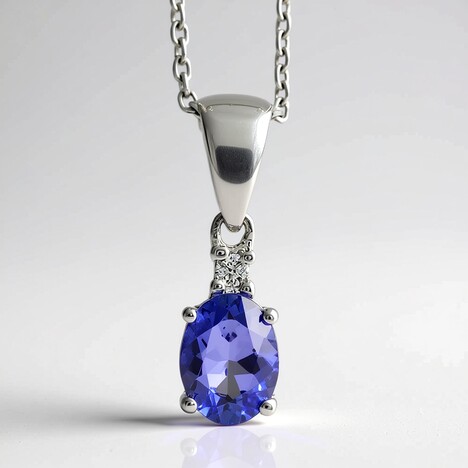 Collana in oro con Tanzanite AAA