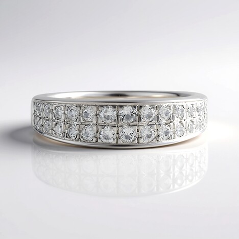 Bague en argent et Topaze blanche