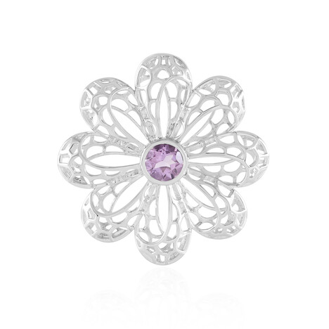 Ciondolo in argento con Ametista Rose de France (MONOSONO COLLECTION)