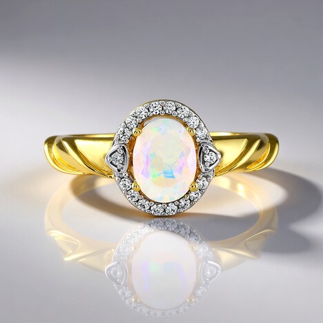 Anello in argento con Opale di Welo
