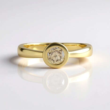 Bague en or et Diamant champagne I2 (de Melo Gold)