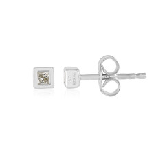 Zilveren oorbellen met I3 (H) Diamanten