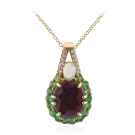 Edelstein-Silberhalskette