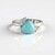 Anello in argento con Calcedonio Blu