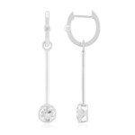 Orecchini in argento con Topazio Bianco