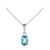 Zilveren halsketting met een Poederblauwe mystieke topaas