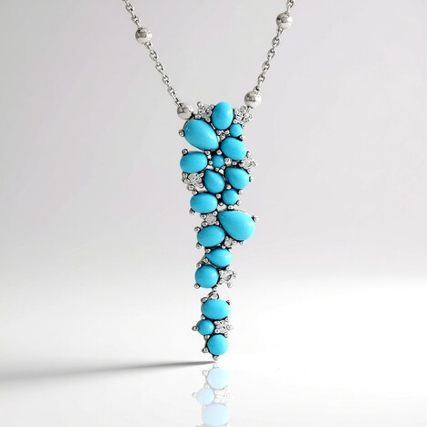 Collana in argento con Turchese Sleeping Beauty (Dallas Prince Designs)