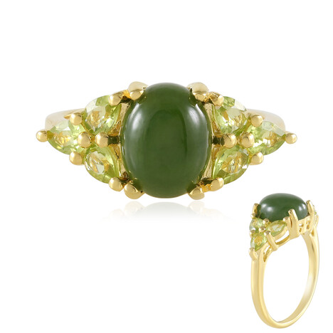 Kanadische Jade-Silberring