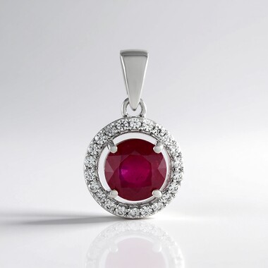 Madagascar Ruby Silver Pendant