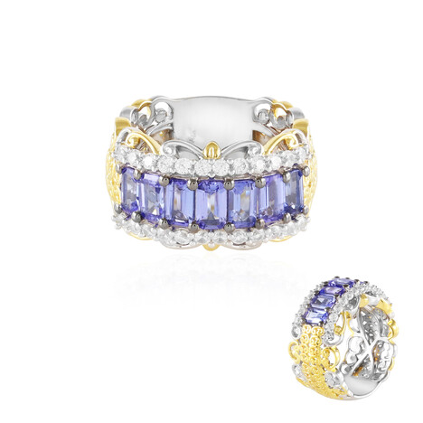 Tansanit-Silberring (Gems en Vogue)