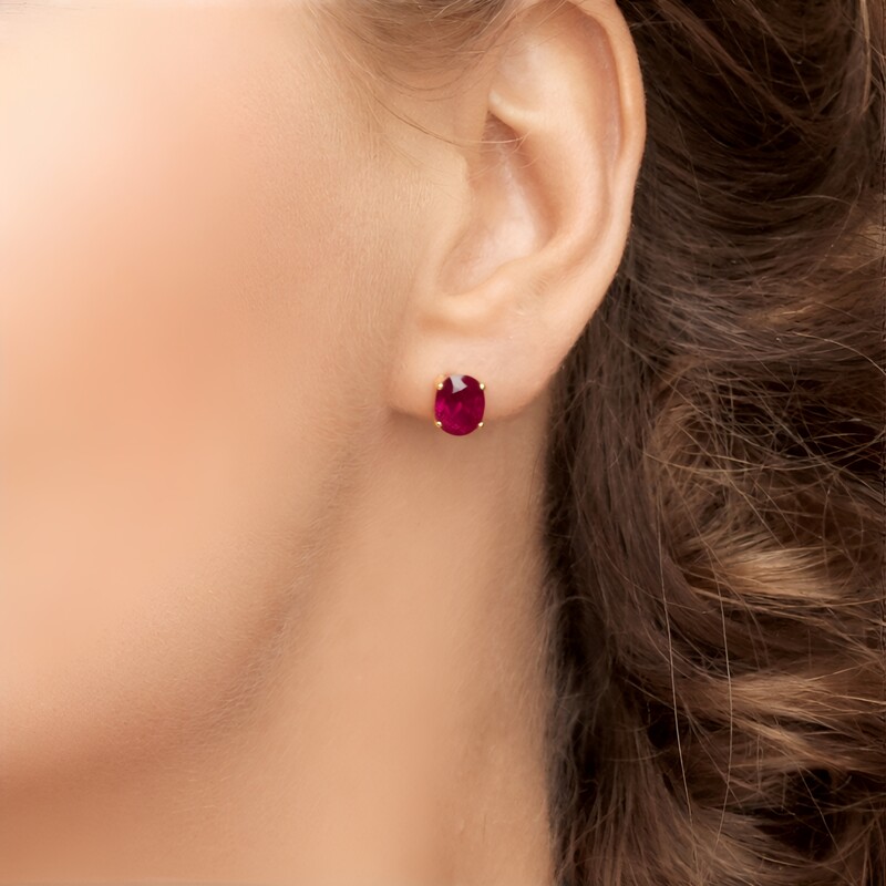 Boucles d'oreilles en or et Rubis du Mozambique (CIRARI)