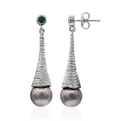 Tahitian Pearl Silver Earrings (TPC)