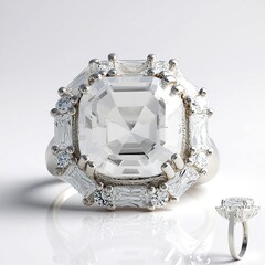 Anello in argento con Topazio Bianco