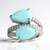 Bague en argent et Quartz bleu pastel