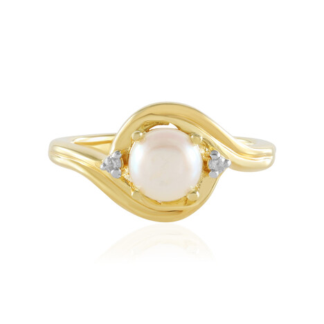 Anillo en plata con Perla blanca Freshwater