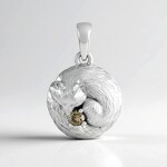 Ciondolo in argento con Diamante Champagne I2 (de Melo Essence)