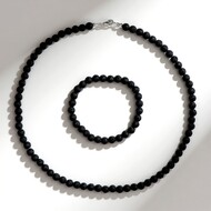 Parure in argento con Lava Nera