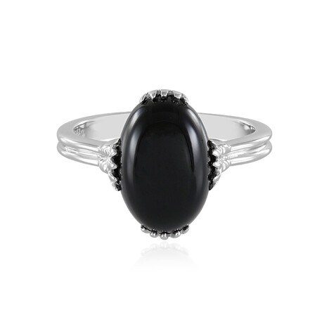 Schwarzer Onyx-Silberring