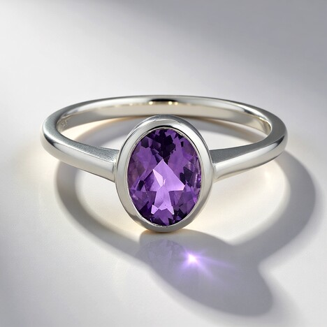 Anello in argento con Ametista