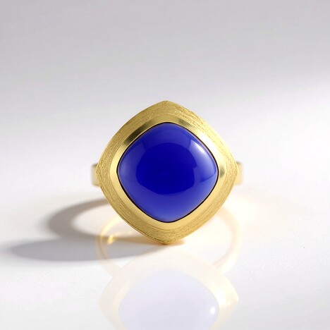 Ciondolo in argento con Calcedonio Blu (MONOSONO COLLECTION)