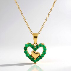 Collana in argento con Smeraldo Brasiliano
