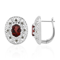 Orecchini in argento con Granato Mozambico (Annette classic)