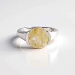 Anello in argento con Quarzo Rutilato