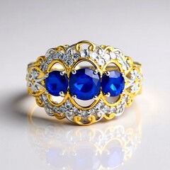 Anello in argento con Spinello Cobalto
