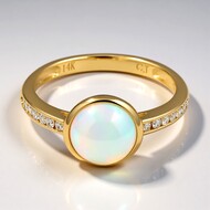 Bague en or et Opale Welo AAA (CIRARI)