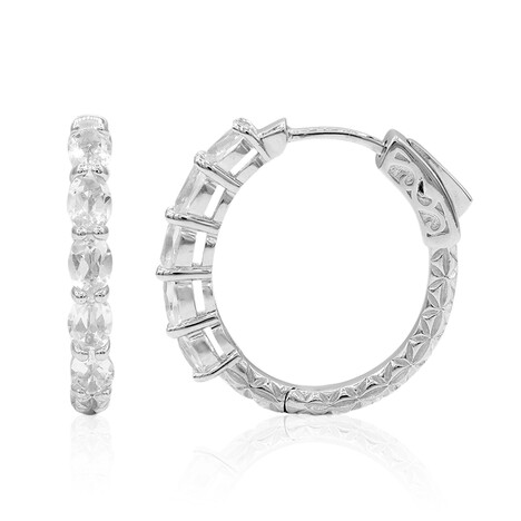 Orecchini in argento con Topazio Bianco