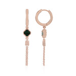 Pendientes en plata con Malaquita (Adela Silber)