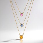 Collana in oro con Zaffiro Arancione Ban Ka Cha