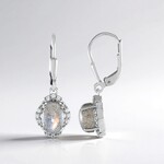 Orecchini in argento con Labradorite rosa Maniry