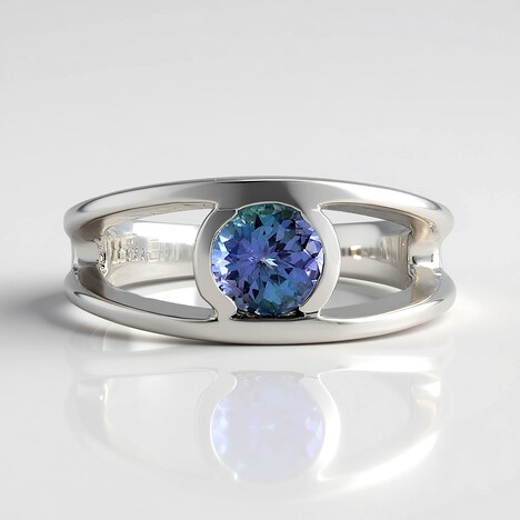 Anello in argento con Tanzanite (non riscaldata)