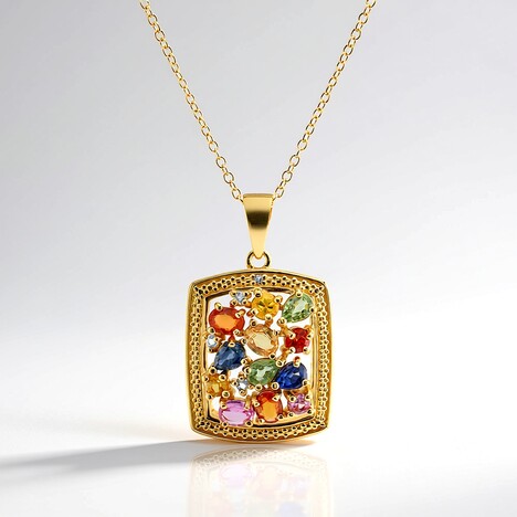 Collana in argento con Zaffiro Blu