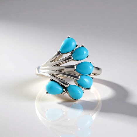 Anello in argento con Turchese Sleeping Beauty (Faszination Türkis)