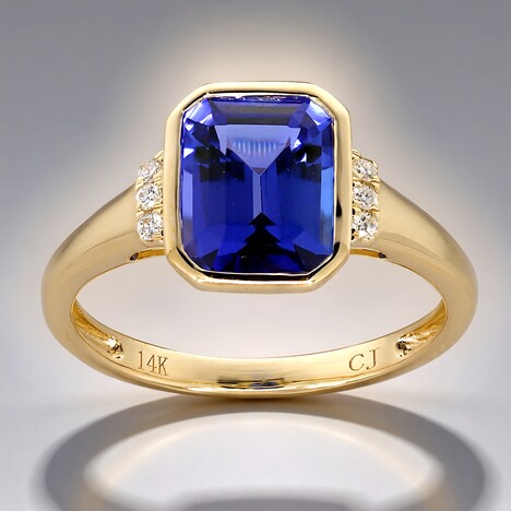 Anello in oro con Tanzanite AAA (CIRARI)