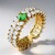 Bague en or et Grenat Tsavorite du Kenya (de Melo)