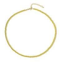 Collar en plata con Hematita dorada